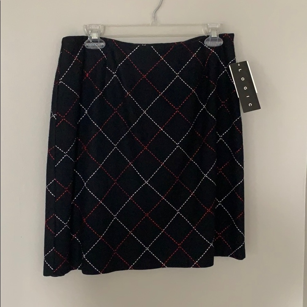 Black Stitched Skirt